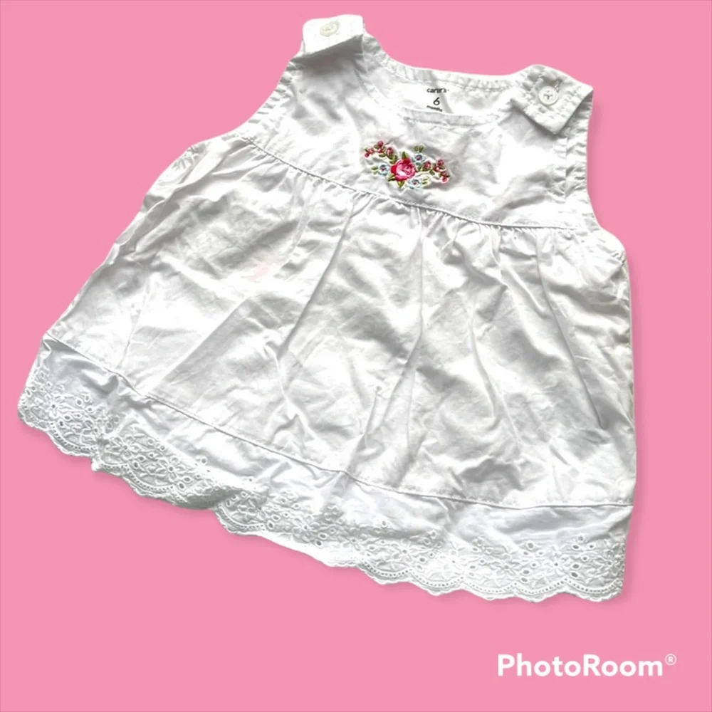 Carters baby eyelet dress top 6m